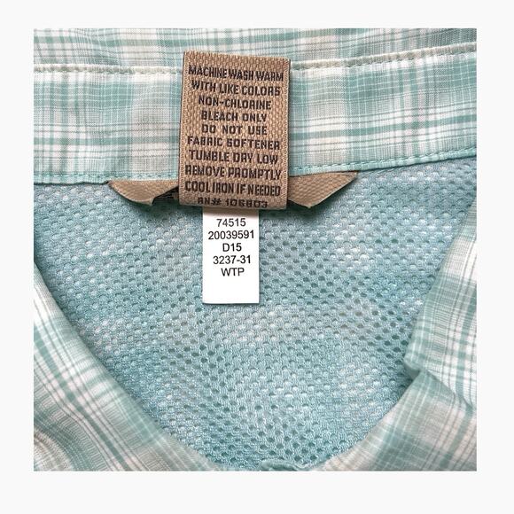 Duluth Trading Co Shirt Womens Medium Vented Mesh Long Sleeve Roll Tab Button Up - Picture 5 of 11